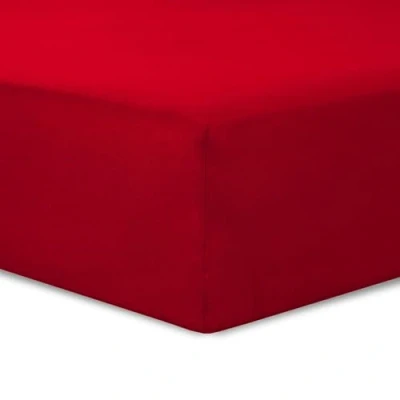 Imagen de VISION Sábana Bajera de 150 x 200 cm Color: Rojo 100% algodón, 57 Hilos 4 Esquinas elásticas Gorro 30