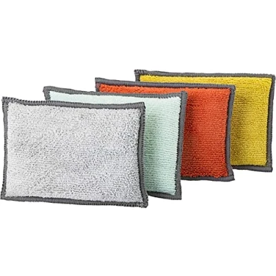 Imagen de VIGAR Esponja Doble Cara Pack de 4 Unidades, Microfibra Material súper Absorbente y Suave al Tacto, Mediano