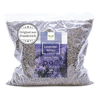 Imagen de NaturaForte Flores de Lavanda 500g sin aditivos Azul, Fragancia intensa, secas para Almohadas perfumadas, Bolsas Lavanda, popurrí