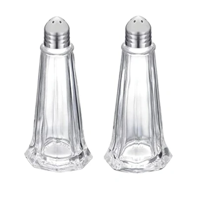 Imagen de Westmark Juego de salero y pimentero, 2 piezas, Capacidad: 40 ml cada una, Vidrio/acero inoxidable, New York, Plateado/transparente, 65262270