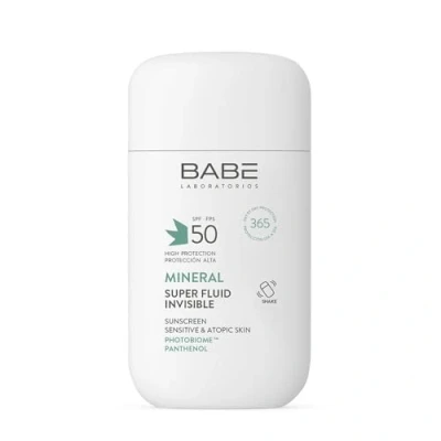 Imagen de Laboratorios Babé SUPER FLUID Mineral SPF 50 Protector Solar de Amplio Espectro Ideal para Piel Sensible y Atópica Protección Avanzada Contra UVA UVB Textura Ligera