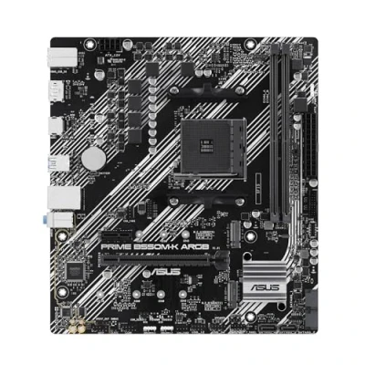 Imagen de ASUS Prime B550M K ARGB Placa Base AMD B550 Ryzen AM4 mATX (Dos Ranuras M.2, PCIe 4.0, Realtek 1Gb Ethernet, DisplayPort/HDMI, SATA 6 Gbps, USB 3.2 Gen 1, 1 Type C Frontal y Aura Sync)