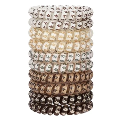 Imagen de JessLab Espiral Pelo Lazos, 10pzas Surtido Sin Rastro Lindo Plástico Cola de Caballo Plástico, No Daño Cabello Accesorio para Mujeres y Niñas, Mezcla Color 9