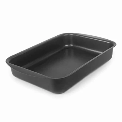 Imagen de Lacor 15735 Bandeja Horno, Fuente Rustidera Ecológica, Rectangular, Antiadherente, Libre de PFOA, Apta hasta 240 ºC, Aluminio Máxima Calidad, 35 x 26 6.3 cm