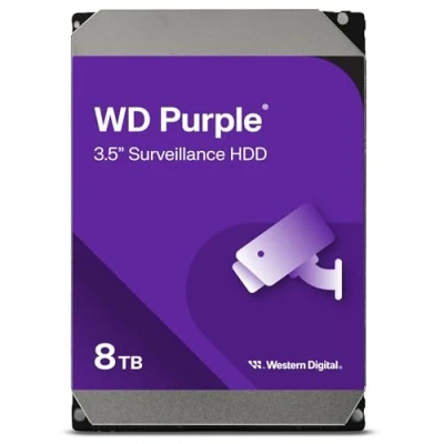 Imagen de Western Digital WD Purple 8TB para videovigilancia. Disco Duro Interno 3.5&quot;, AllFrame Technology, 180BT/yr, 256MB Cache, Garantía 3 años