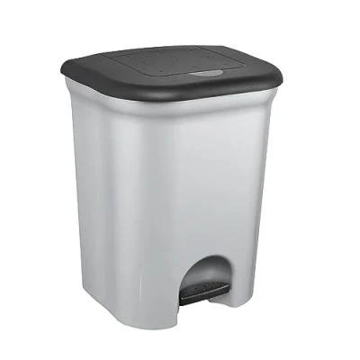 Imagen de keeeper Cubo de Basura con 2 Compartimentos, 2x 11 l, Torge, Plateado (Light Silver)