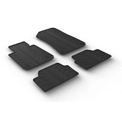 Imagen de Gledring 0356 Juego de alfombrillas suelo Caucho delante y detrás 4 negro 750mm 550mm BMW: 1 Hatchback, Hatchback