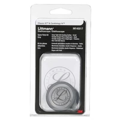 Imagen de Littmann 3M Classic III y Cardiology IV 40017, Kit de piezas repuesto para fonendoscopios, color Gris