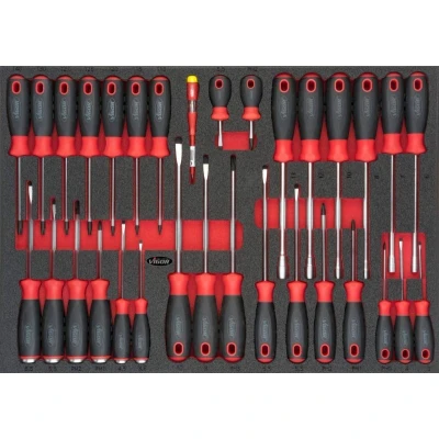 Imagen de VIGOR V4230 Kit de atornilladores 32 Módulo herramientas (refuerzo espuma blanda PU) Pressure foot set (removal) for compact wheel bearings