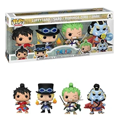 Imagen de Funko Pop! Animation: One Piece Monkey D. Luffy 4 Pack Brilla en la Oscuridad Figura de Vinilo Coleccionable Idea Regalo Mercancia Oficial Juguetes para Niños y Adultos