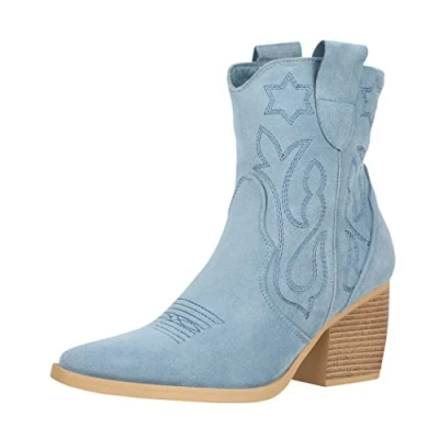 Imagen de Elara Botines Mujer Botas de Vaquero Chunkyrayan DE326S Blue 40