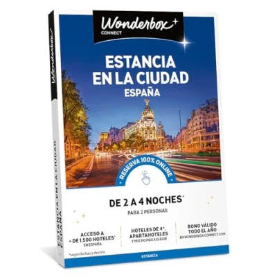 Imagen de WONDERBOX connect Caja Regalo Estancia en la Ciudad: España 2 a 4 Noches para Personas Entre más de 1 500 hoteles Válido Durante 24 Meses