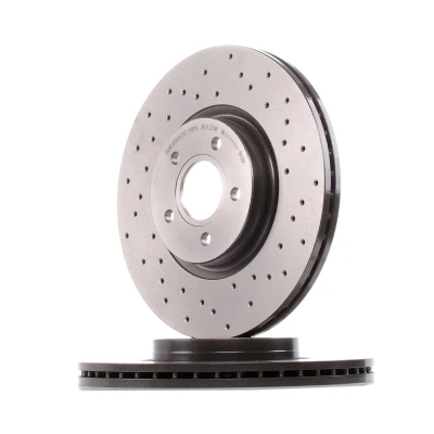 Imagen de BREMBO XTRA LINE 09.A728.1X Disco de freno 320 25 5 perforado/ventil. int. revestido altamente carbonizado FORD: Focus 2, VOLVO: S40 II, V40 Hatchback