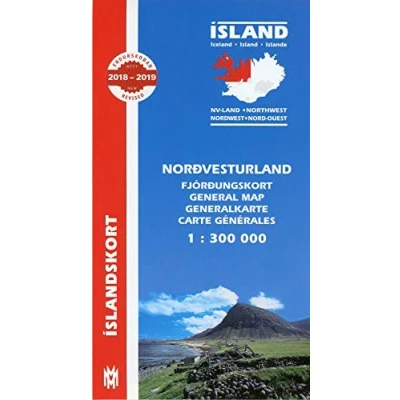 Imagen de Island. Nordwest 1 : 300 000: Generalkarte (North West Iceland Map 1:300 000)