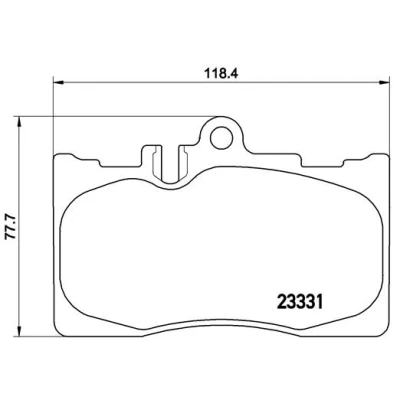 Imagen de BREMBO P 83 058 Juego de pastillas freno preparado para indicador desgaste sin accesorios LEXUS: LS III