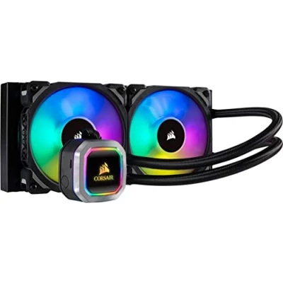 Imagen de Corsair Hydro Series 100i RGB Platinum SE Refrigerador Líquido con Radiador de 240 mm, Dos LL120 PWM Ventiladores, Iluminación RGB, Control Ventiladores Software, Blanco