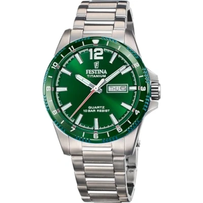 Imagen de Festina Reloj Hombre F20698/3 Titanium Caja de Titanio Plateado Correa Gris