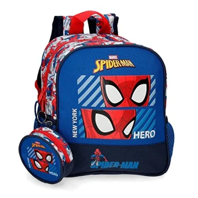 Imagen de Marvel Spiderman Hero Mochila Pequeña adaptable Azul 23x25x10 cms Poliéster 5,75L