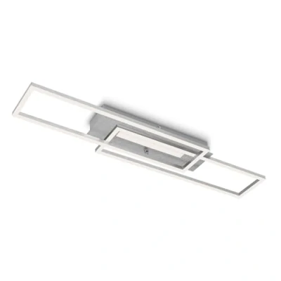 Imagen de Briloner Leuchten 3546 018 Lámpara de Techo LED, Color Luz Blanco Cálido, Función Memoria, Orientable, Aluminio Cepillado