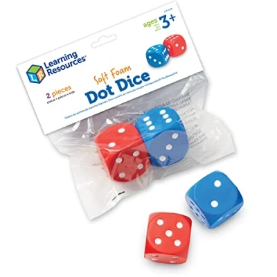 Imagen de Learning Resources Dados de puntos espuma blanda