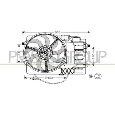 Imagen de PRASCO MN304F001 Ventilador de Radiador 400 12 260 MINI: Hatchback