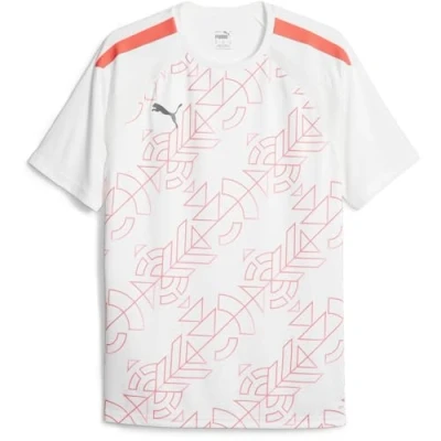 Imagen de PUMA Teamliga Graphic Jersey Camiseta de fútbol, Hombre, Orquídea Fuego Blanco, M