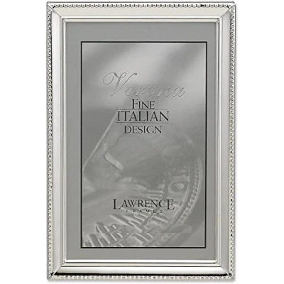 Imagen de Lawrence Frames Diseño de Borde Cuentas, 8x12, Plata