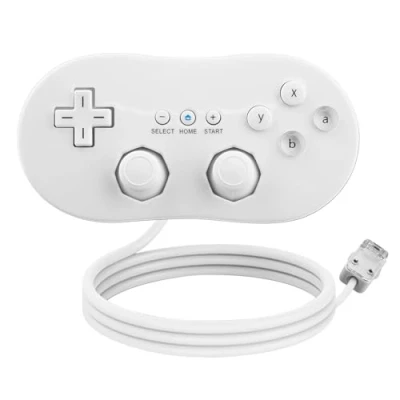 Imagen de OSTENT Mando Clásico con Cable Gamepad Joystick para Nintendo Wii Consola Videojuego Color Blanco