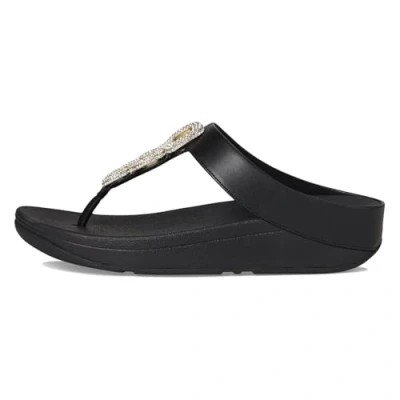 Imagen de Fitflop Sandalias Fino de Piel con Cadena Cristal, Mujer, Black, 38 EU