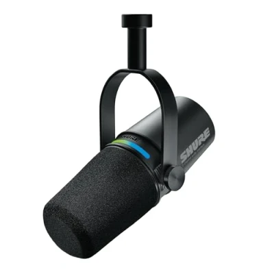 Imagen de Shure Micrófono MV7i Smart para Podcast + Interfaz de Audio Integrada Paquete Equipos con 2 Canales Micrófonos XLR Dobles o Instrumentos Conexión Directa USB C a PC/Teléfono