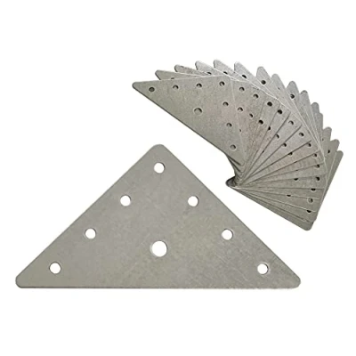 Imagen de OMIDEAS 15 x Soporte Triangular De Acero (80 80 1.5) Angulos Metalicos Escuadras Madera Galvanizado