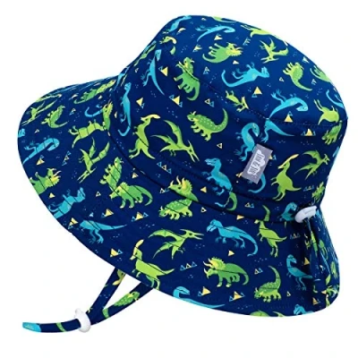 Imagen de Jan &amp; Jul Sombrero de Sol Aventurero niños, protección UV 50+ UPF (Talla: 6 12 Años, Dinoland)