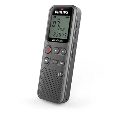 Imagen de Philips VoiceTracer Grabadora de Audio DVT1120 Mono PCM, Conexión a PC, 8GB, USB, Gris