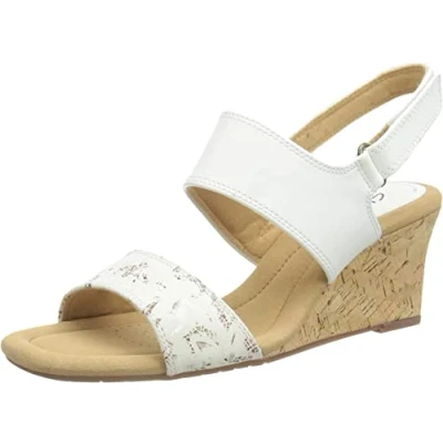 Imagen de Clarks Kyarra Faye, Sandalias Mujer, White Leather, 41 EU