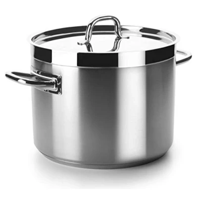 Imagen de Lacor 54127 Olla Baja Con Tapa Chef Luxe 28 Cm Inox