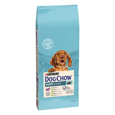 Imagen de Dog Chow Purina Pienso para Perro Cachorro, Junior, Bebé con Cordero, saco de 14kg