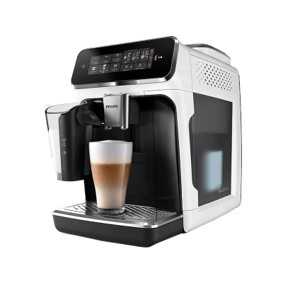 Imagen de Cafetera superautomática Philips EP3343/50, 19 bar, 230 W, 0.26 l, SilentBrew, Blanco y negro brillante
