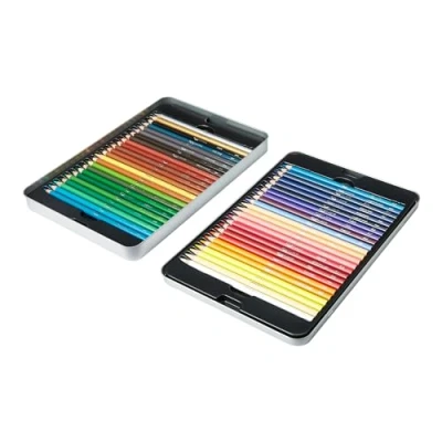 Imagen de Amazon Basics Lápices de Colores en caja lata, 48 unidades, surtidos