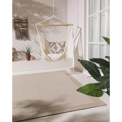 Imagen de benuta Naoto Alfombra para Interior y Exterior, Color Blanco, 160 x 230 cm, fácil de Limpiar, Adecuada Interiores Exteriores, balcón terraza