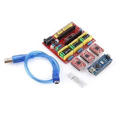 Imagen de DollaTek CNC Shield V4 + con Placa de Controlador Motor Paso a A4988 para Arduino