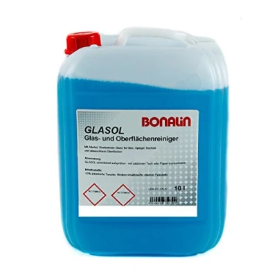 Imagen de Bonalin Limpiacristales Transparencia Total de 10 Litros. Para Todo Tipo Superficies Acristaladas, Espejos y Azulejos, Dejándolas Brillantes Sin Residuos