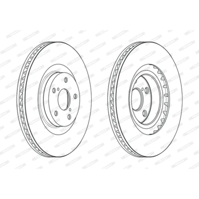 Imagen de FERODO DDF2496LC 1 Disco de freno 334 30 5 114,3 ventilado revestido sin tornillos LEXUS: GS III