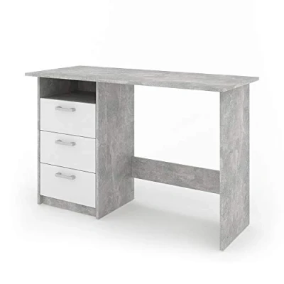 Imagen de Vicco Escritorio Meiko, Hormigón/Blanco, 120 x 50 cm
