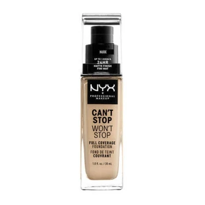 Imagen de NYX Professional Makeup Can&#039;t Stop Won&#039;t Full Coverage Base de maquillaje Nude 30 ml