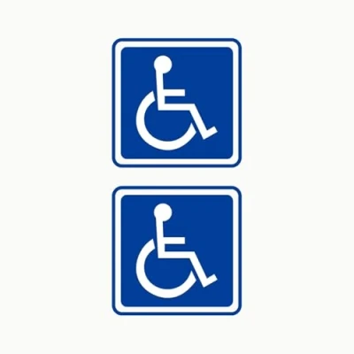 Imagen de Autodomy Pack 2 Pegatinas Minusválidos Tarjeta Minusvalido Coche para Uso Interno de Furgoneta y Camión Pegatina Minusvalidos