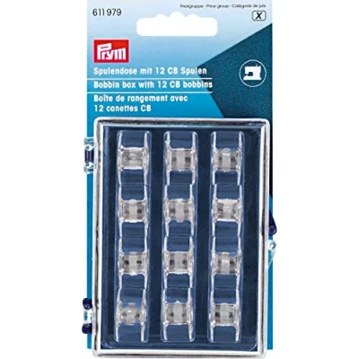 Imagen de Prym Plastic Bobbins, Transparent, 14.0 x 7.5 3.0 cm