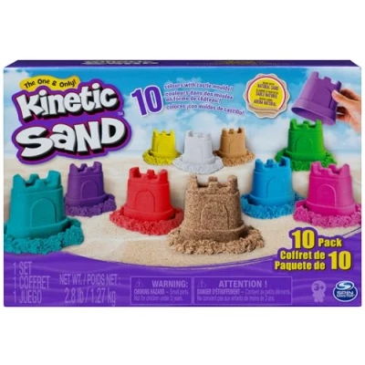 Imagen de KINETIC SAND Arena MÁGICA Pack 10 Castillos de 127g Magica colores para Mezclar, Moldear y Crear Kit Manualidades Niños 6052995 Juguetes 3 Años +