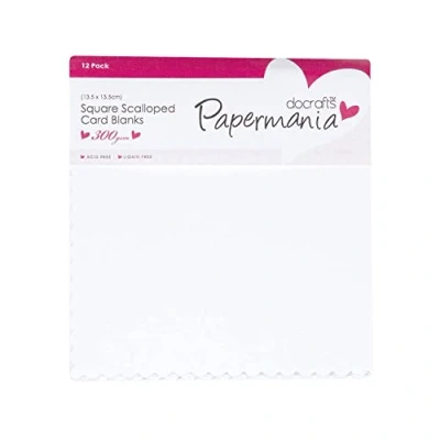 Imagen de Papermania Pack de Tarjetas festoneadas y Sobres (300 G/m², 12, Color Blanco