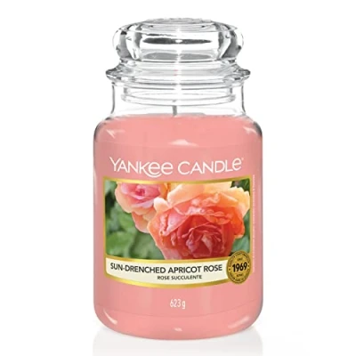 Imagen de Yankee Candle Sun Drenched Apricot Rose Jar, Rosado, 10.7 x 16.8 cm, 623 g