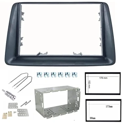 Imagen de sound way Kit Montaje Autoradio, Marco 2 DIN Radio para Coche, Adaptador Compatible con Fiat Panda (169) 2003 2012